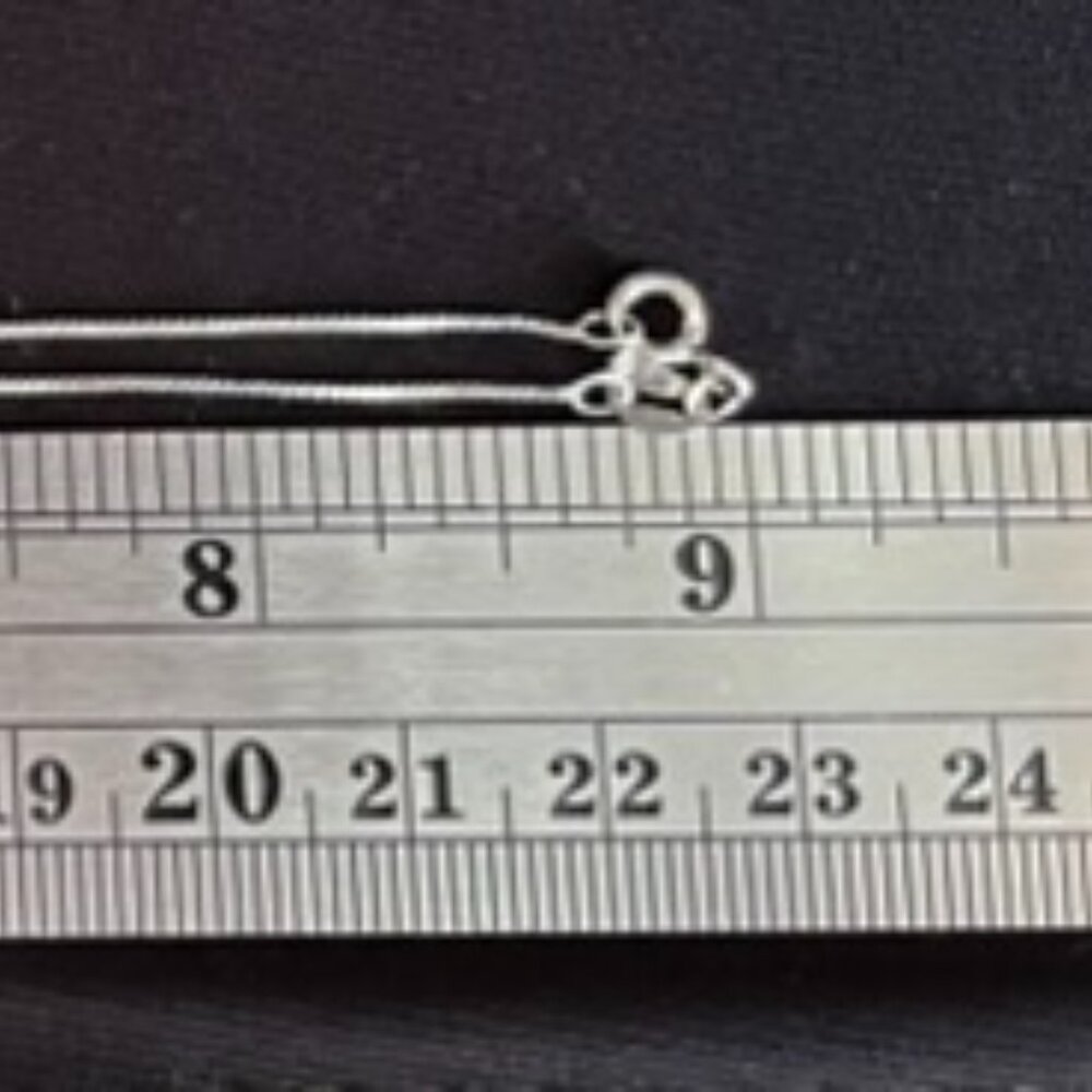 Vintage Lampwork Art Glass Pendant with 3D Purple & White Flower + Silver Chain - Picture 6 of 10